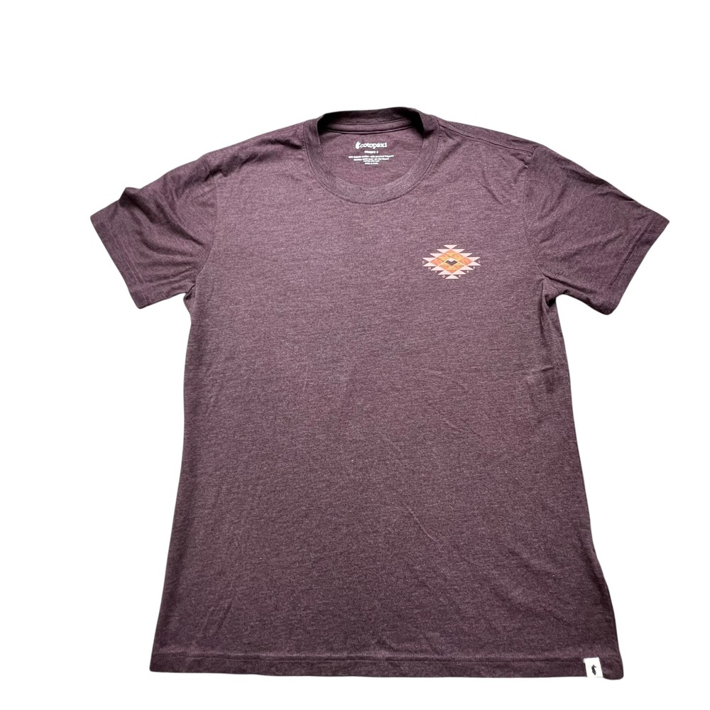 Cotopaxi Womens Organic Cotton Blend Graphic T-Shirt Plum Purple Small